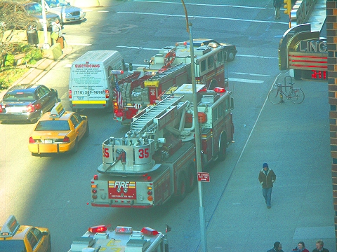 NY- FDNY Engine 35 responding to AMC Loews at Lincoln Center