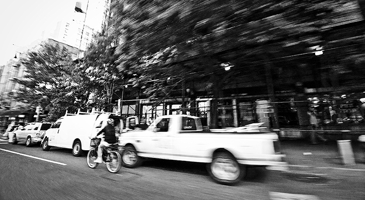 NY- A cab ride down Columbus