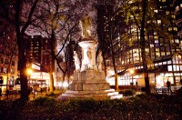 NY- Giuseppe Verdi Statue on the Upper Westside