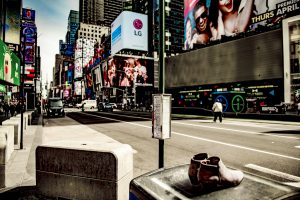 Lost Shoe in Times Square